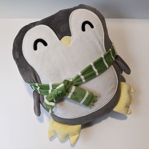 Penguin Sleep-Over Stuffy Pillow & Blanket Travel Combo - Mini Maison Brand